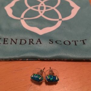 Kendra Scott Betty blue opal earrings